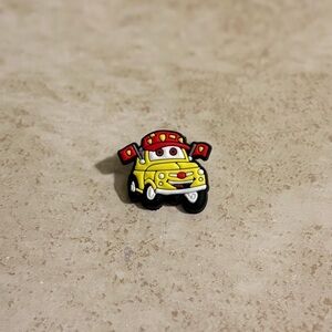 5/$15 CROCS jibbitz shoe charm Yellow Car with Red Accents